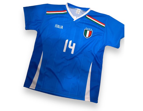 MAGLIA GIOCO ITALIA NON UFFICIALE BARELLA DONNARUMMA SCAMACCA CHIESA SENZA NOME - COPIA NON CONFORME ALL'ORIGINALE -