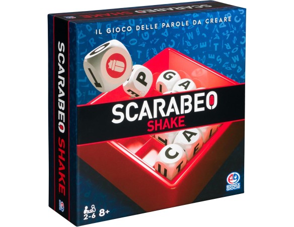 Editrice Giochi, Scarabeo Shake, Gioco da Tavola Veloce, Giochi di Società e Strategia per la Famiglia, Edizione rapida, Dai 2 