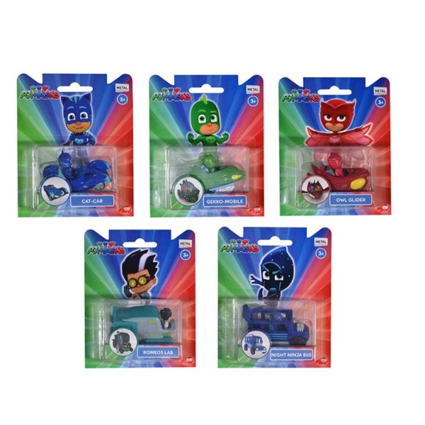 Pj Masks Veicolo Die Cast Con Mini Personaggio...