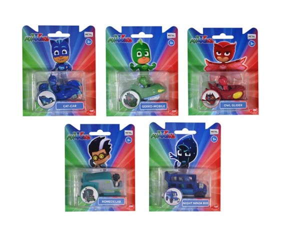 Pj Masks Veicolo Die Cast Con Mini Personaggio 7 Cm (C.U. cadauno) pjmasks superpigiamini