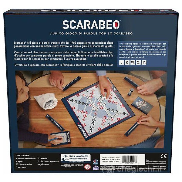 Spin Master Editrice Giochi, Scarabeo Classico,...