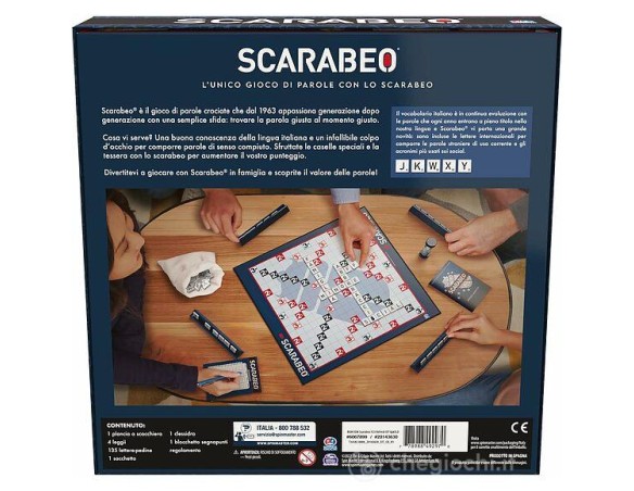 Spin Master Editrice Giochi, Scarabeo Classico, Edizione 2023, Giochi da Tavolo, Giochi di Società da Giocare in Famiglia e tra