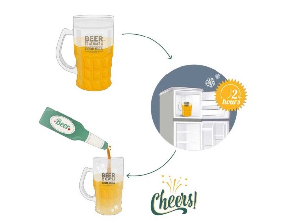 Legami | Boccale Birra Festa del Papà ( festa del papà ) - refrigerante ILLUSIONE OTTICA cooling beer mug LEGAMI home sweet hom