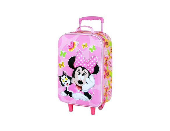 Disney Minnie - Trolley valigia semirigida 3D da Viaggio e Tempo Libero, 2 Ruote, 26L, 52cm minnie