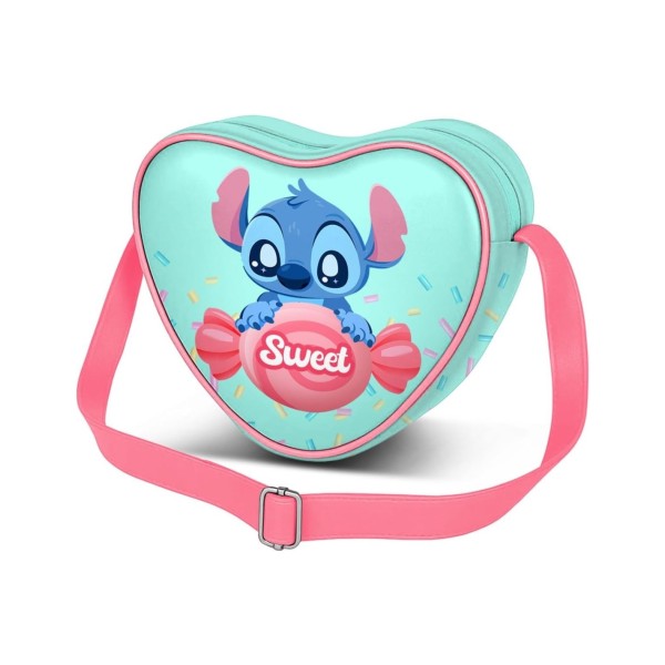 Disney Stitch - Borsa a tracolla cuore 21cm,...