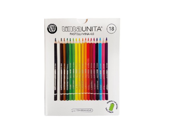 Tinta Unita | COLORI A PASTELLO PASTELLI A COLORI DA 18 CON MINA 4.2 mm TINTA UNITA