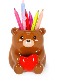 Legami - Portapenne in Ceramica, Desk Friends, Tema Teddy...