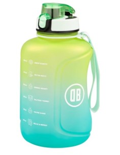Borraccia motivazionale 1,5 litri lime e azzurro con...