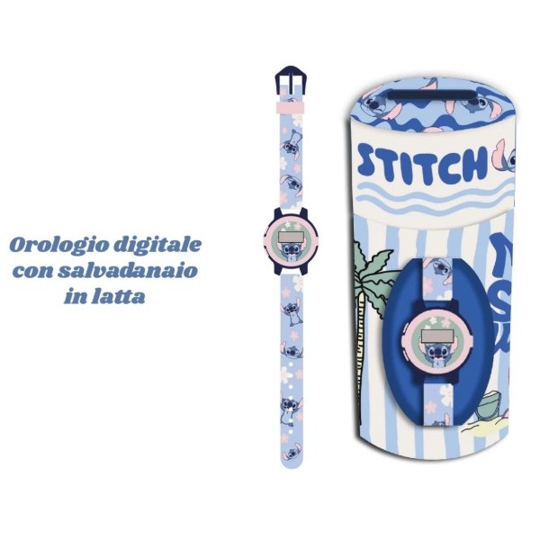 Stitch | orologio digitale con salvadanaio...