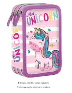 Unicorno |  astuccio 3 zip con colore Giotto e penna...
