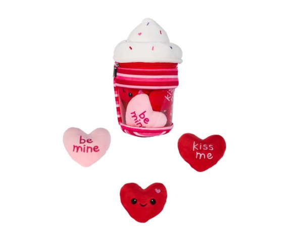 San Valentino | Peluche Pelouches Sv Cupcake 25 cm con cuoricini San Valentino