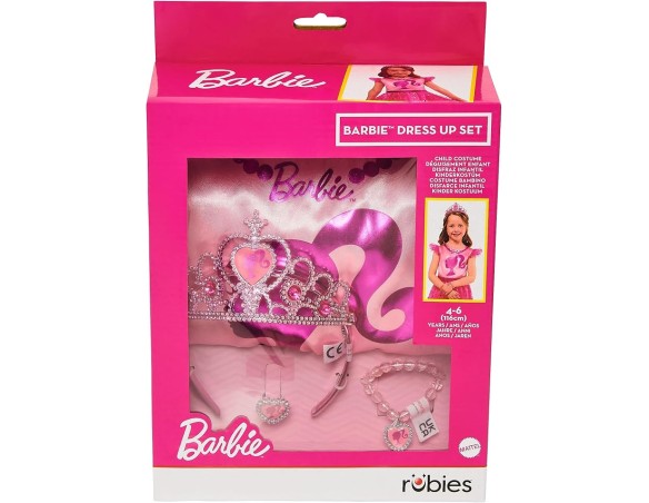 Barbie | Costume Carnevale Ufficiale Barbie con Accessori taglia 4-6 anni