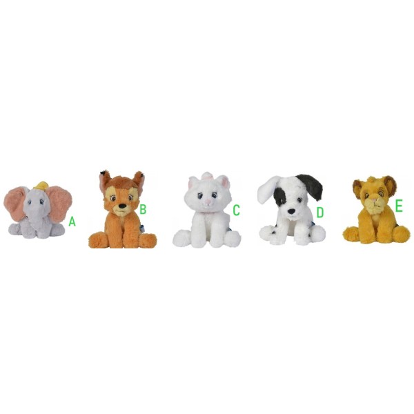 Peluche super soft Dumbo - Bambi - Minou...