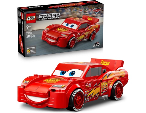 LEGO 77255 Speed Champions Saetta McQueen - Macchina da Corsa Giocattolo - Kit di Modellismo da Collezione - Idea Regalo Disney