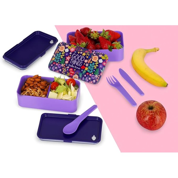 Legami - Porta Pranzo, Lunch Box con 3 Posate...
