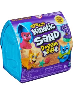 Kinetic Sand, Mini Cagnolino, 170g di Sabbia Cinetica...
