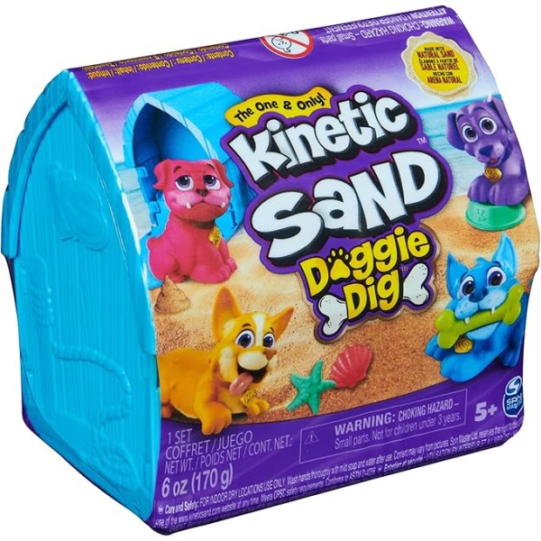 Kinetic Sand, Mini Cagnolino, 170g di Sabbia...