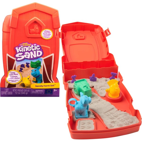 Kinetic Sand, Playset della Fattoria, con 340 g...