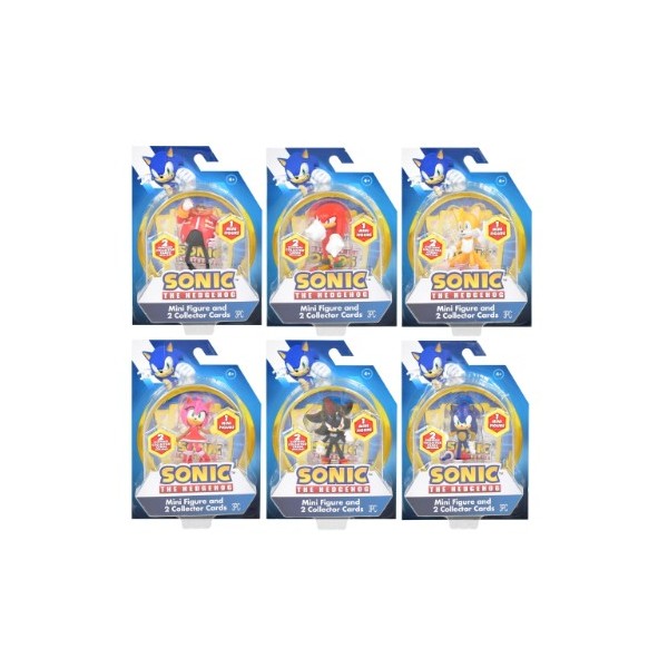 Sonic | Personaggio 8cm mini figure con 2 card...