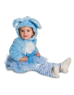 VESTITO BABY BAMBINO COSTUME ORSACCHIOTTO AZZURRO 6-12...