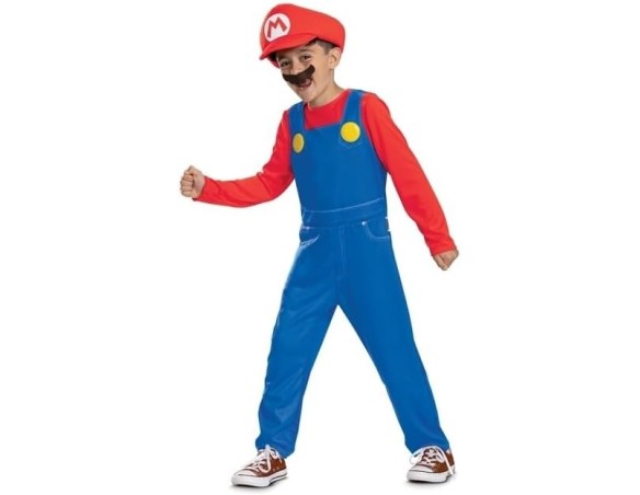 Super mario | Costume da Super Mario Bros. Mario per bambini, con licenza ufficiale Disguise, vestibilità comoda e design detta