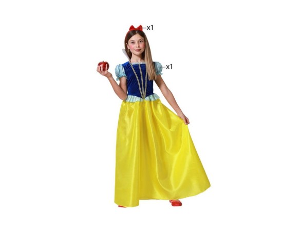 COSTUME BIMBA PRINCIPESSA da favola VESTITO BIANCANEVE 72117