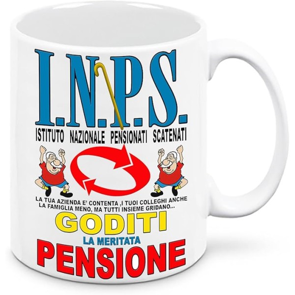 Idea regalo Tazza Simpatica per Festa Pensione...