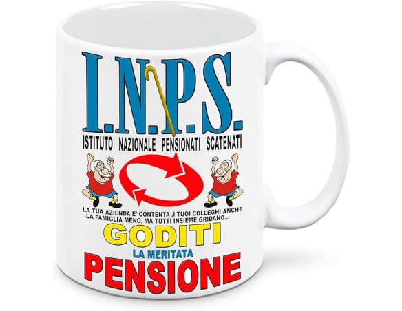 Idea regalo Tazza Simpatica per Festa Pensione inps