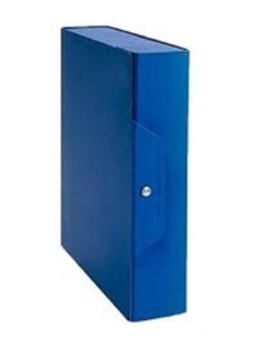 CARTELLINA PORTAPROGETTI DORSO 10 CM CON 3 BOTTONI BLU SCURO