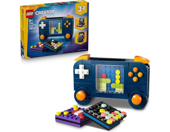 LEGO 31380 Creator 3 in 1 Console di Gioco Retrò - Giocattolo Trasformabile in Cabinato Arcade o Computer con Tastiera e Mouse 
