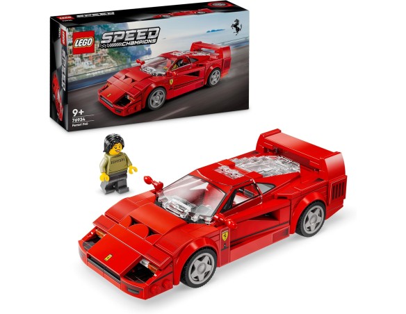 LEGO 76934 Speed Champions Supercar Ferrari F40, Modellino di Auto Sportiva da Costruire, Macchina Giocattolo da Collezione con