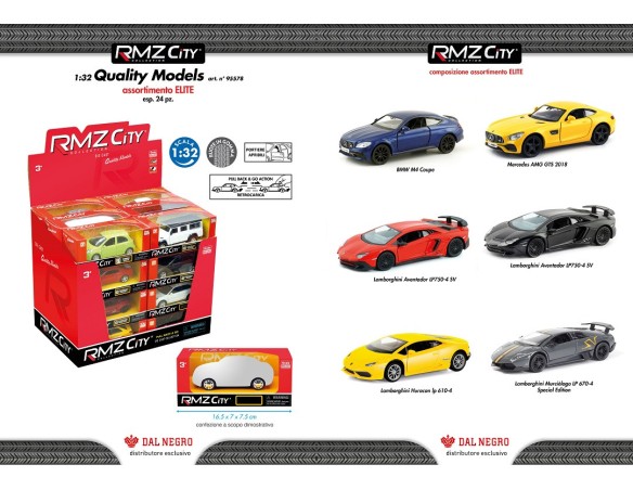 Modellini auto veicoli Dal Negro Auto RMZ sc 1:32 retrocar
