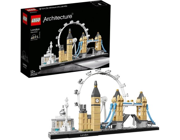 LEGO Architecture Londra, Set con London Eye, Big Ben e Tower Bridge, Kit Modellismo da Costruire per Adulti, Set da Collezione