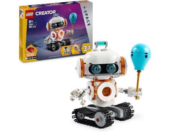 LEGO Creator 3 in 1 Robot Spaziale Giocattolo - Si Trasforma in Cane o in Razzo - Set di Costruzioni per Bambini, Bambine, Raga