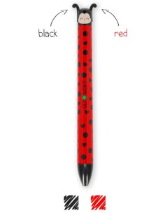 Legami - Penna Click&Clack a Due Colori, Tema Ladybug,...