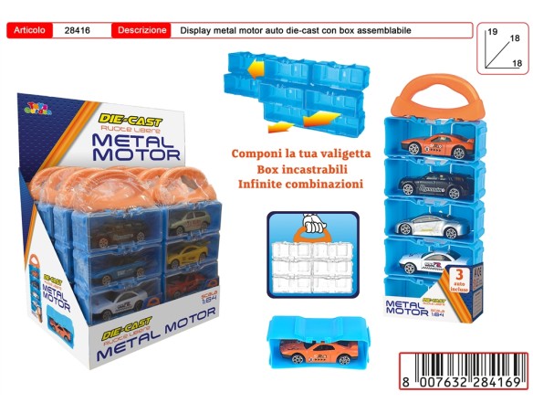 AUTO METAL MOTORS 5PZ CASE 28416 TOYS GARDEN (spedizione casuale)