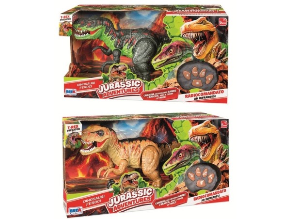 Dinosauro Radiocomandato A Infrarossi Assortito 3 Modelli di RS Toys