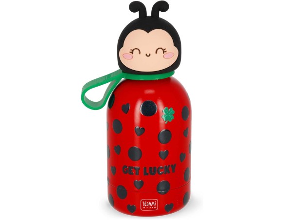 Legami - Borraccia Termica per Bambini Hot&Cold BFF, Ladybug, coccinella in Inox 18/8 a Doppio Strato con Chiusura ermetica, Co