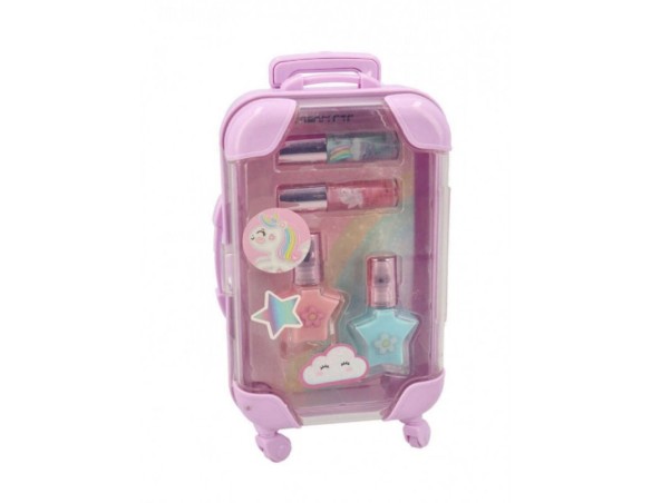 Trolley Make Up e Smalti per Unghie, Trucchi per Bambini SET UNICORNO E NUVOLA TRI-COASTAL