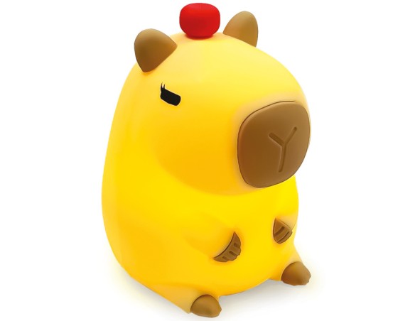 LAMPADA NOTTE IN SILICONE CM.9X16X11 BE-CAPPY! CAPIBARA LEBEZ