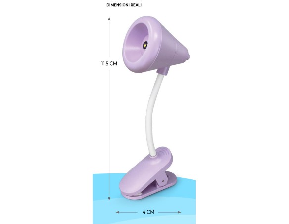 Lampada da notte lettura libro Happy Light Mini h. 11.5cm Roundy 4 soggetti Lebez 26