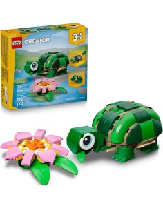LEGO Creator 31377 3in1 Tartaruga con Fiore di Ninfea...
