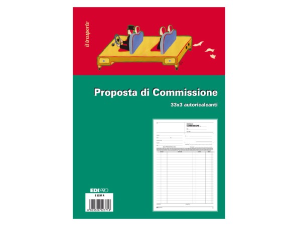 EDIPRO Blocco proposta copia commissione 33x3 autoricalcante 30x21 E5237A triplice copia
