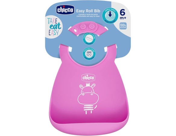 Bavaglino Chicco in silicone facile da arrotolare