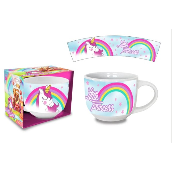 Tazza mug colazione in ceramica multicolor...