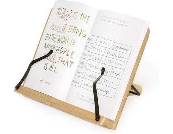 Legami - Leggio Pieghevole in Bamboo, 28x20 cm, Pratico Supporto per Tablet, Libri, Ricettari, Spartiti, Supporto che Può Assum