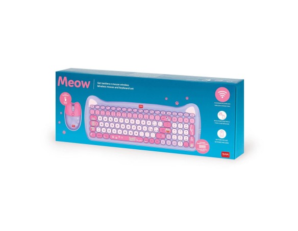 Legami - Set Tastiera E Mouse Wireless - Meow - Kitty | Legami