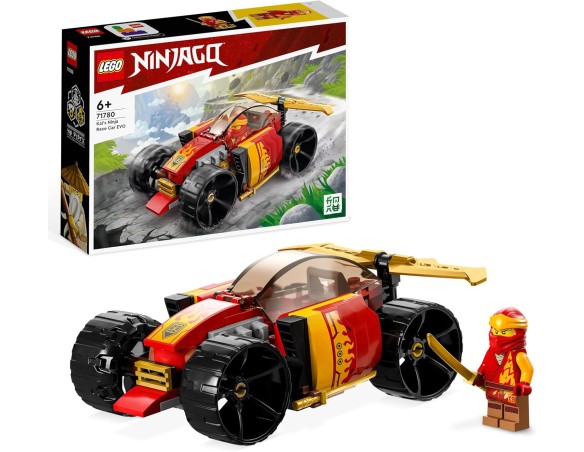 LEGO 71780 NINJAGO Auto da Corsa Ninja di Kai - EVOLUTION, Set 2in1 con Macchina Giocattolo e Fuoristrada, Giochi per Bambini e