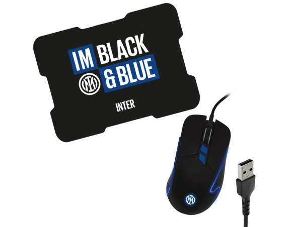 Inter - TECHMADE COMBO SET GAMING MOUSE+PAD UFFICIALE INTER