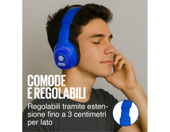 Inter | Cuffie Wireless Bluetooth ZEB - Prodotto ufficiale Inter